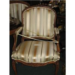 FRENCH WALNUT  DINING CHAIRS SET OF 6 #1292557