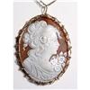 Image 1 : Italian Estate Shell Cameo Pendant Gold Frame #1292567