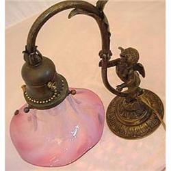 Antique Tiffany Studios Bronze Cherub Desk Lamp#1292580