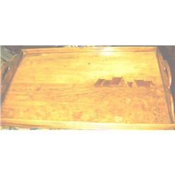 GALLE GALLERIED MARQUETRY TRAY C. 1890 #1292590
