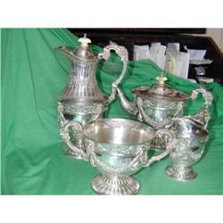 STERLING COMYMS TEA AND COFFEE SERVICE #1292592