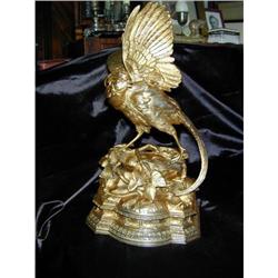 French 2nd Empire Gilt Bronze Bird -Pheasant #1292595