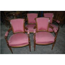 Set of 4 French Directoire St. armchairs c.1850#1292628