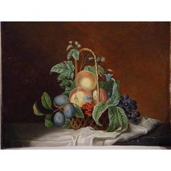 19th C. FLEMISH Still-Life of Fruits & Flowers #1292632