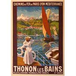 Original Thonon Les Bains poster, c1900 by #1292638