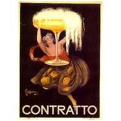 Original Contratto Poster by Cappiello, 78x55" #1292647