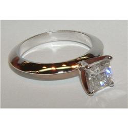 DIAMOND engagement RING 1.01 ct PRINCESS CUT #1292654