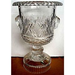Massive Cut Crystal Waterford Wine Cooler Vase #1292674