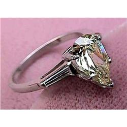 Platinum Pear Shape Diamond Engagement Ring #1292681