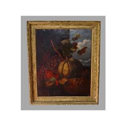 19c Belgian Fruit Still Life Oil Painting #1292692