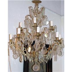 Fine French Bronze  crystal chandelier 12L #1292694