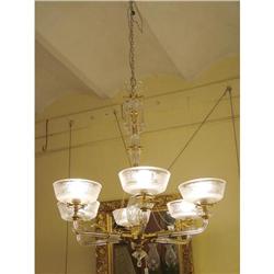 Osler 6 lights Chandelier  Originally  gas  #1292720