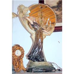 Art Nouveau Table lamp  vanity mirror #1292739