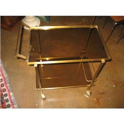 French Brass and Glass Tea Cart #1299549