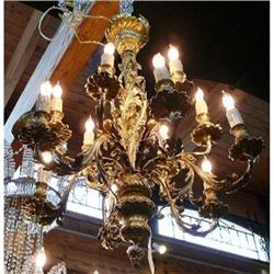 Antique French Bronze Chandelier #1299950