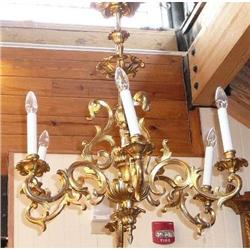 French Antique Bronze Chandelier #1299951