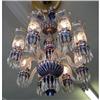 Image 1 : Cobalt Blue and Clear Crystal Chandelier #1300007