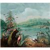 Image 1 : Tropical River scene with exotic birds by the #1300124