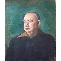 Portrait of Sir Winston Churchill (1874-1965) #1300156