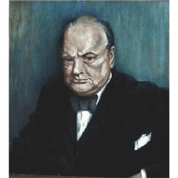 Portrait of Sir Winston Churchill (1874-1965) #1300157