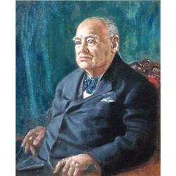 Portrait of Winston Churchill (1874-1965)   #1300159