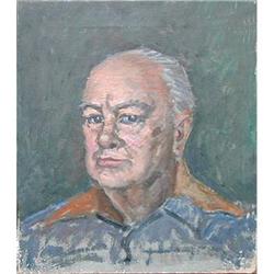 Portrait of Winston Churchill (1874-1965) by #1300180