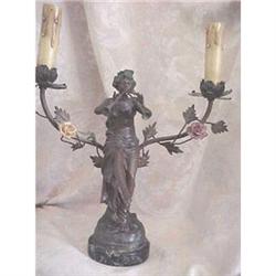 French figural spelter table lamp by Caise #1300300