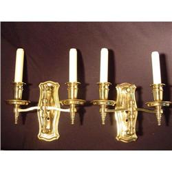 Bronze two light sconces  #1300336