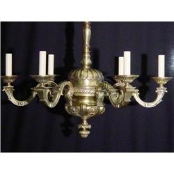 Bronze six arm chandelier #1300338