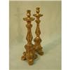 Image 1 : Carved and Gilded Set of 6  Wood Candlesticks #1300461