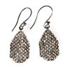 Image 1 : Diamond and blackened silver drop earrings