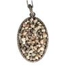 Image 1 : Diamond and blackened silver pendant with chain