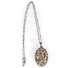 Image 2 : Diamond and blackened silver pendant with chain