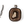 Image 4 : Agate, diamond and blackened silver pendant and chain