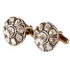 Image 1 : Diamond and vermeil silver cufflinks