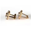 Image 3 : Diamond and vermeil silver cufflinks