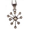 Image 1 : Diamond and blackened silver pendant with chain