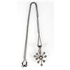 Image 2 : Diamond and blackened silver pendant with chain