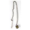 Image 2 : Diamond and blackened silver lock pendant with chain