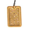 Image 1 : Diamond and vermeil silver dog tag pendant with chain