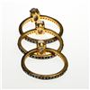 Image 2 : Trio of gem-set, diamond, vermeil silver stackable rings