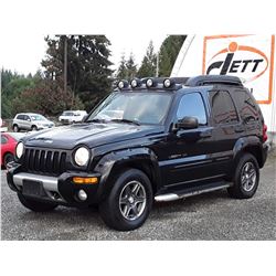 F1 --  2003 JEEP LIBERTY RENEGADE  , Black , 176596  KM's