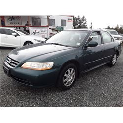A7 --  2002 HONDA ACCORD SE , Green , 272850  KM's