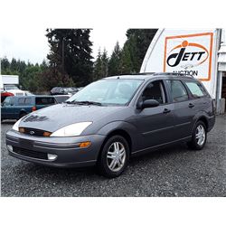 A10 --  2002 FORD FOCUS SE  , Grey , 241562  KM's "NO RESERVE"