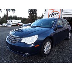 A12L --  2008 CHRYSLER SEBRING TOURING  , Blue , 224527  KM's "NO RESERVE"