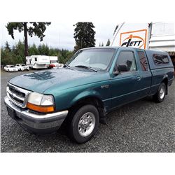 F4 --  1998 FORD RANGER SUPER CAB XLT , Green , 153545 MILES