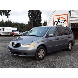 I4 --  2002 HONDA ODYSSEY EXL , Green , 296551  KM's