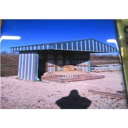 Sheet Metal Shed 8'8" Long x 10' W x 7.5' H LOCATED BALMORAL - CONTACT DWIGHT FOR VIEWING & P/U  ARR