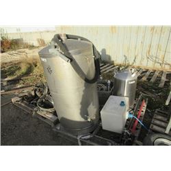 2 Stainless Steel Tanks, Poly Tank & Jack All