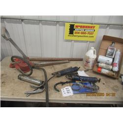 Barrel Pump , Slip Tank Pump, Grease Guns, Filter Wrenchesm Various Oils & Lubes